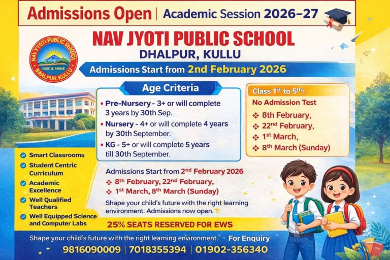 Admissions Open Academic Session 2026–27